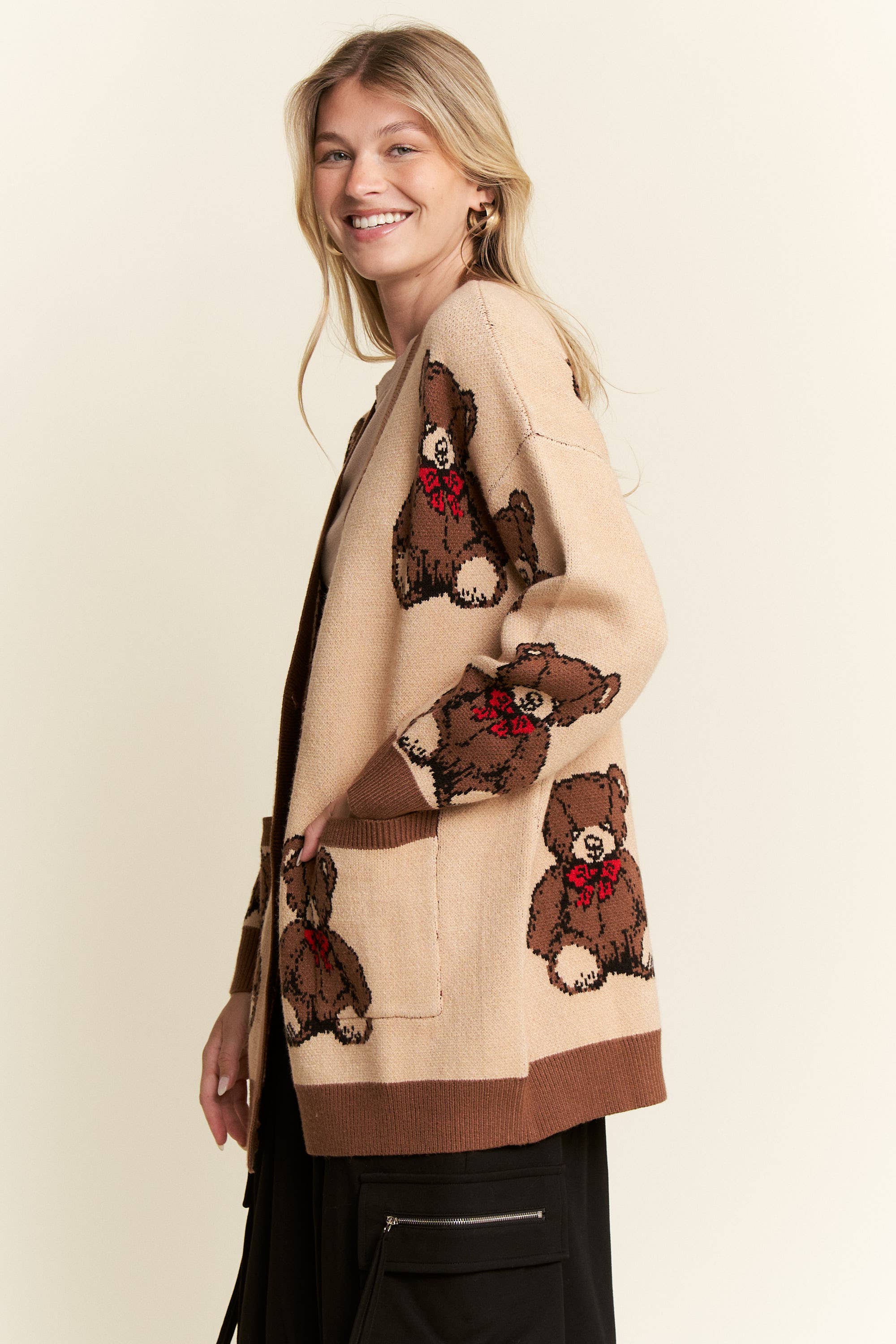 JADE BY JANE - Wholesale Cardigan - Women's - BEARY ADORABLE CARDIGAN6