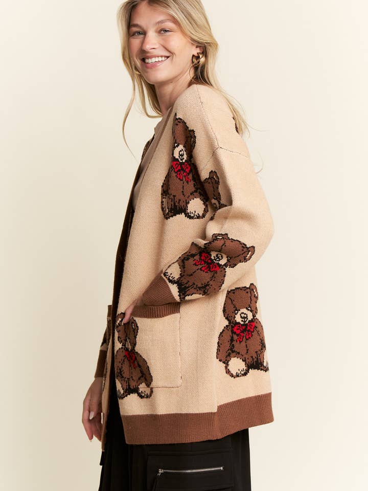 JADE BY JANE - Wholesale Cardigan - Women's - BEARY ADORABLE CARDIGAN6
