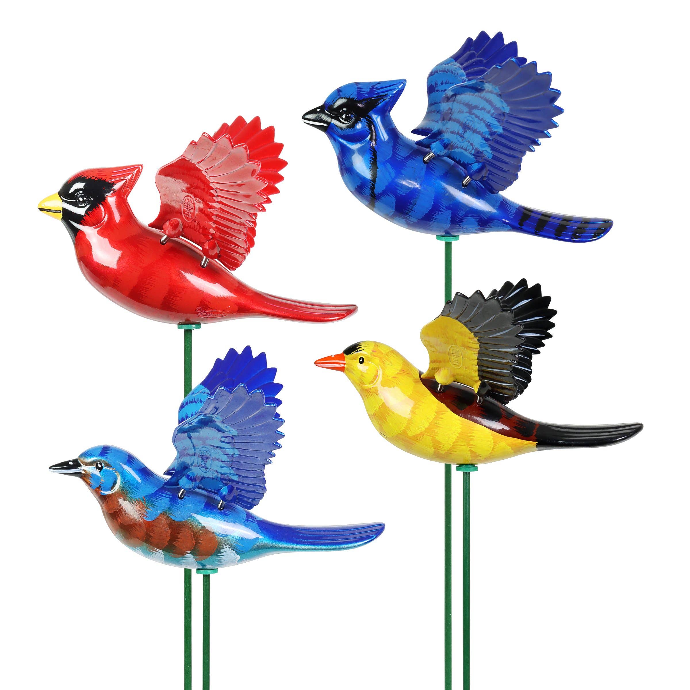 Exhart - Vente Piquets de jardin/pelouse - Piquet WindyWings pour oiseaux chanteurs de 7 pouces, 24 pièces10
