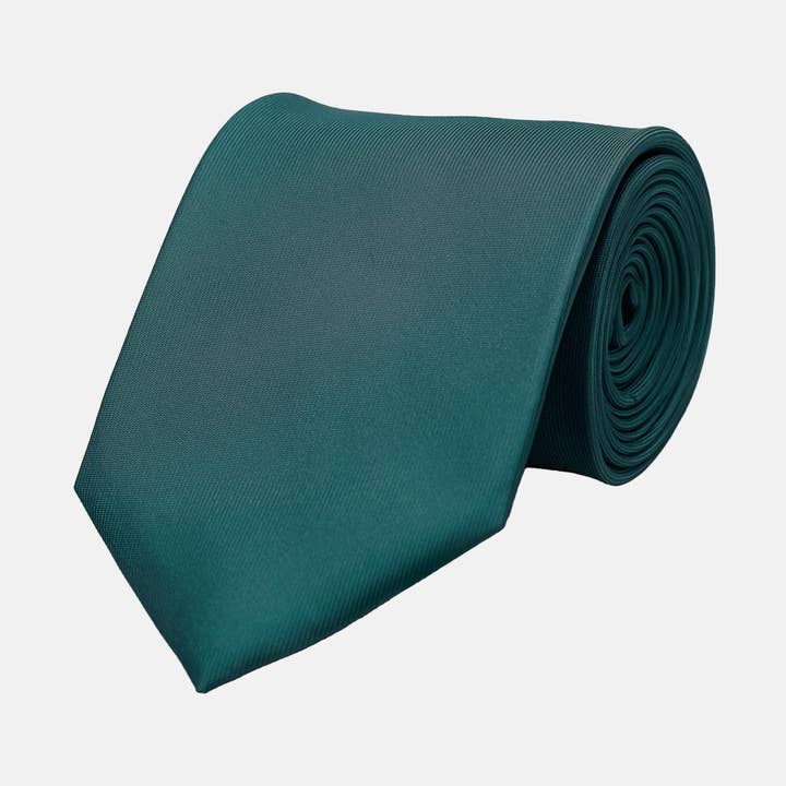 RUMI - Wholesale Necktie - Men's - Handmade Luxury Plain Silk Tie - Teal5
