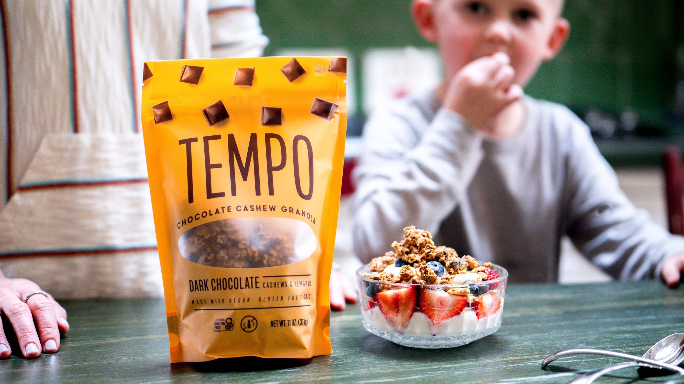 Tempo  Granola - Wholesale Granola - Dark Chocolate Cashew Almond Granola 11oz. (6 bag case)3