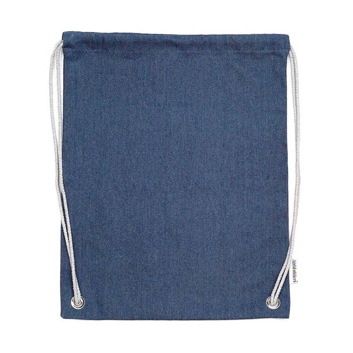 Denimtas/rugzak met lichtgrijze handvatten voor wholesale door Fabfabstickers