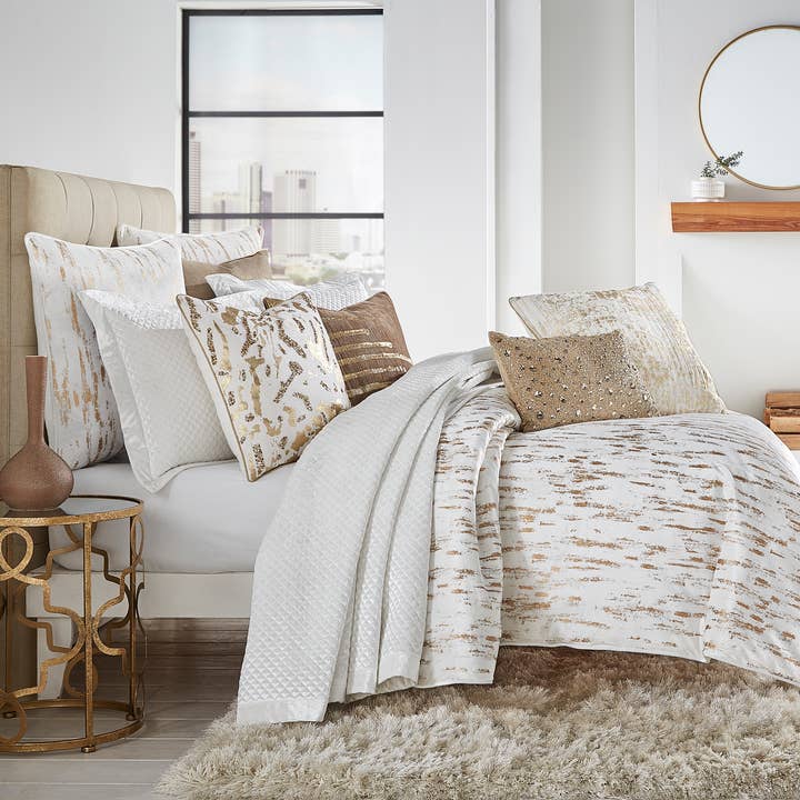 Arian White Velvet Duvet Cover for wholesale by Cloud 9 Design