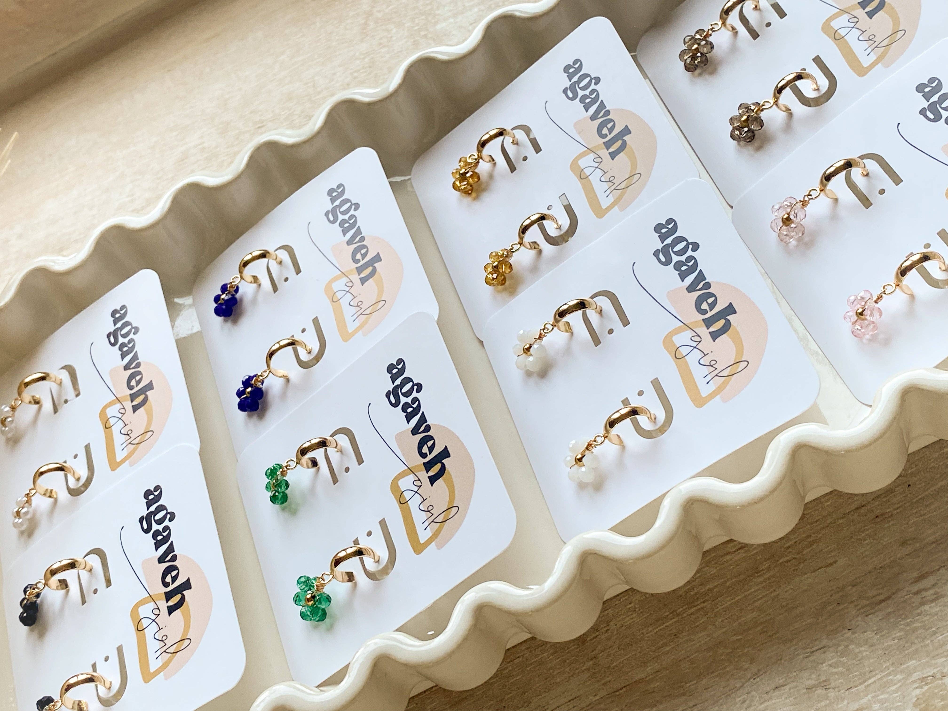 Agaveh girl - Wholesale Huggie Earrings - Nectar Blooms9