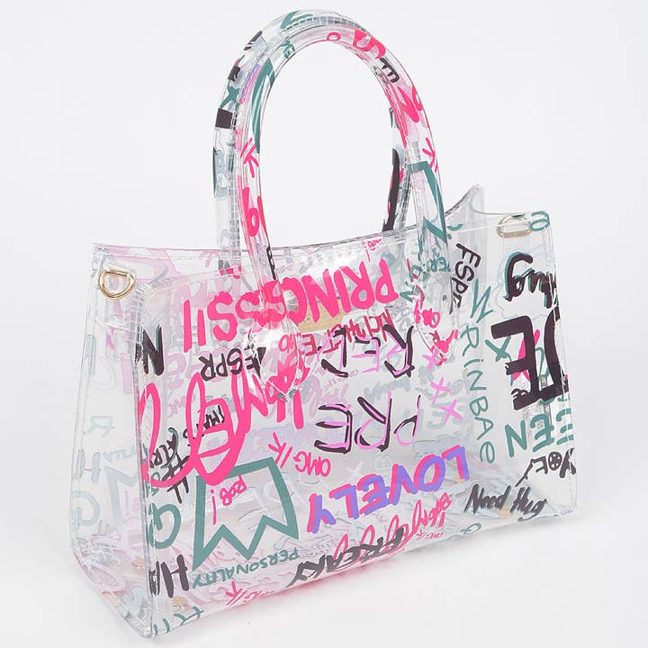 3AM BY H&D ACCESSORIES - Vendita all'ingrosso Cartella - Donna - Borsa a tracolla in PVC Graffiti