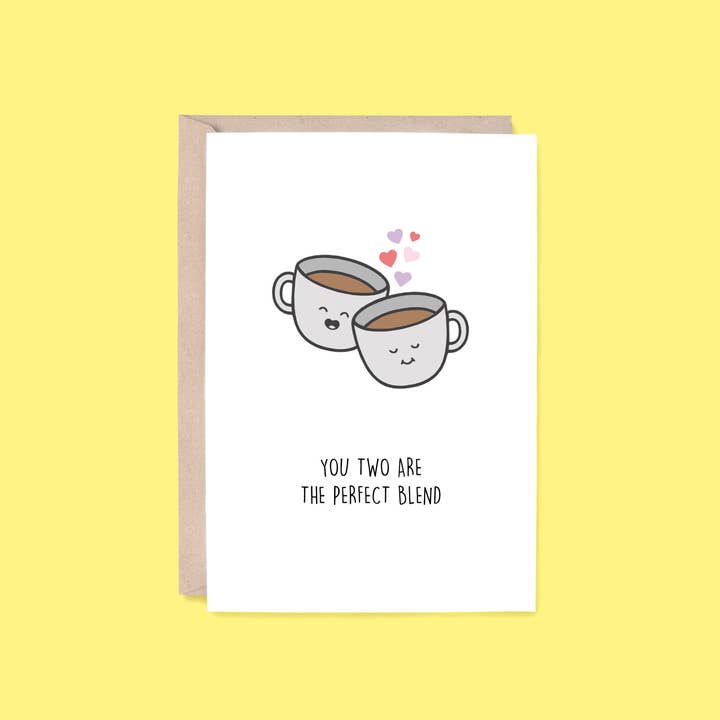Carte de félicitations : Mélange parfait | Café pour la vente par Hey Hunny