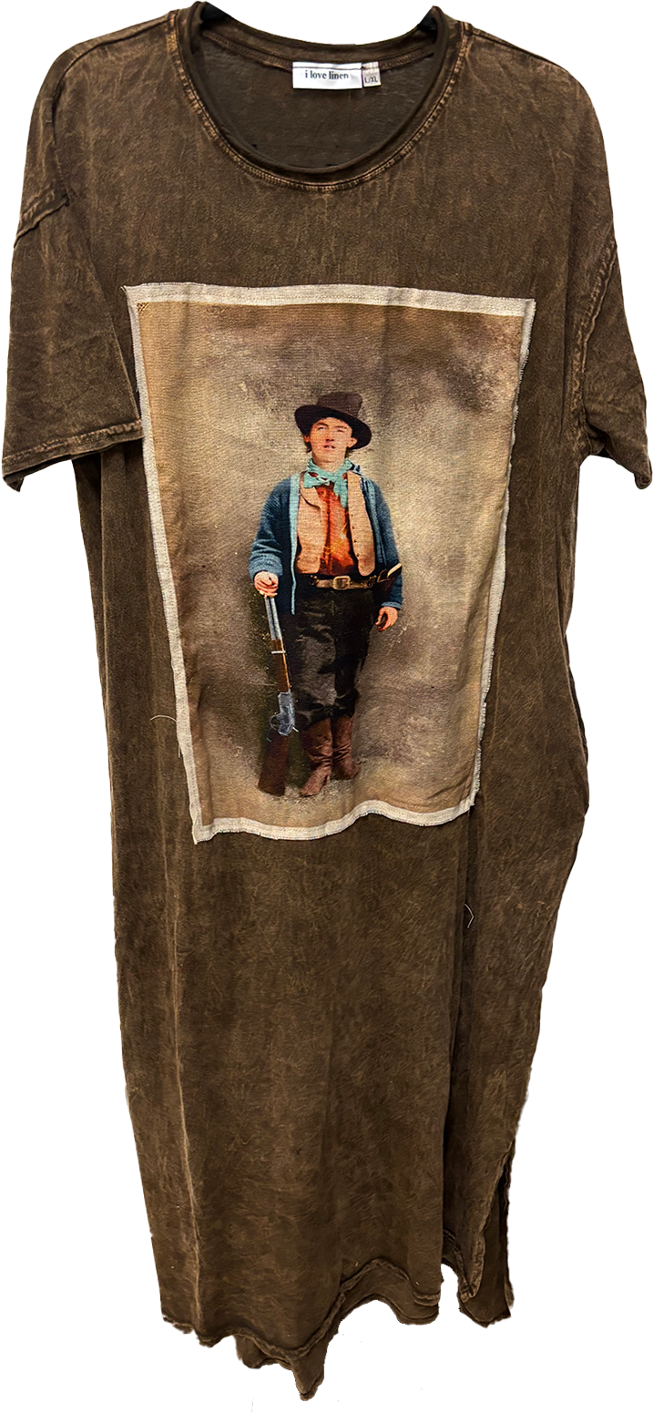 LeParisPetit by I Love Linen – wholesale Dress – Women's – T-Shirt Dress with Rifleman Patchwork Print0