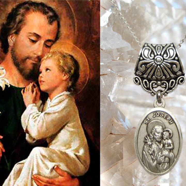 St. Joseph Necklace Catholic Christian Religious Jewelry Medal Pendant São José and other Purchase Wholesale st joseph medal. Free Returns & Net 60 Terms on Faire trending on Faire.