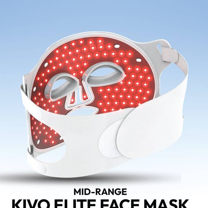 Kivo Elite Ansigt: Rød + Nær Infrarød + Blå + Gul Lysterapi Ansigtsmaske for engroshandel hos Kivo Red Light Therapy