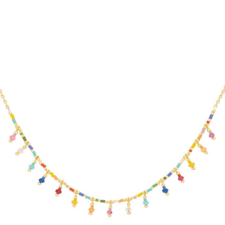 Laka veelkleurige halsketting voor wholesale door Boho Betty