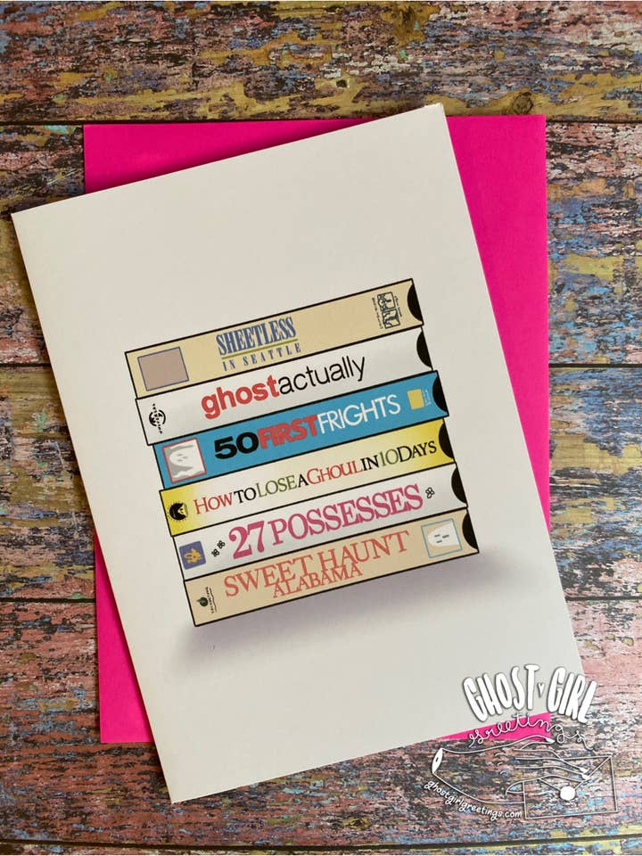 Cartão de Saudação: Se Fantasmas escreveram Rom-Coms por atacado de Ghost Girl Greetings