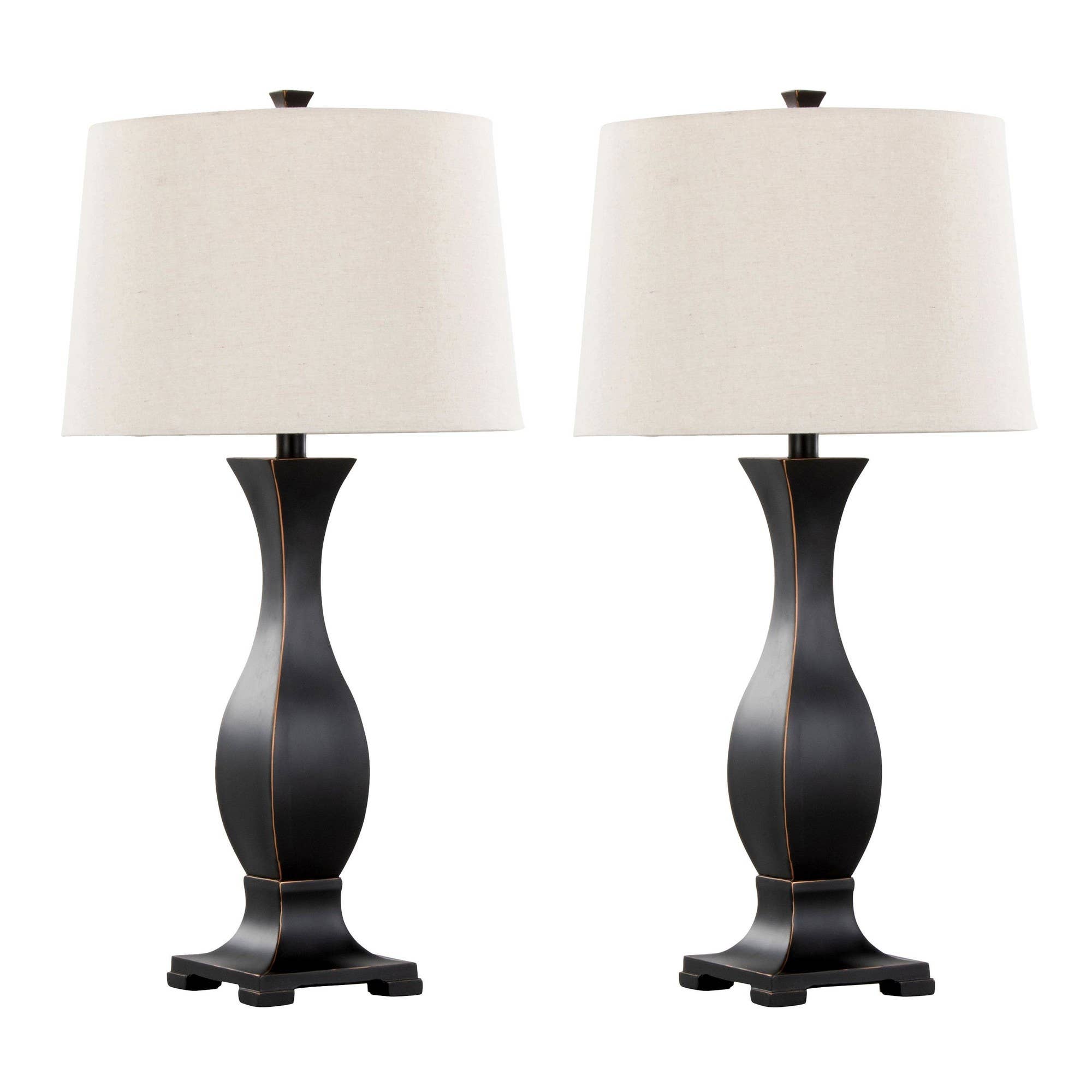 LumiSource and Grandview Gallery - Wholesale Accent/Desk Lamp - 29" Oil-Rubbed Bronze Table Lamp w/ Gold-Rubbed Edges (2PK)2