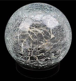Will's Company - Wholesale Outdoor/Lawn Light - Solar Crackled Glass Globe Ball Light, Set of 2 in 4 colors0