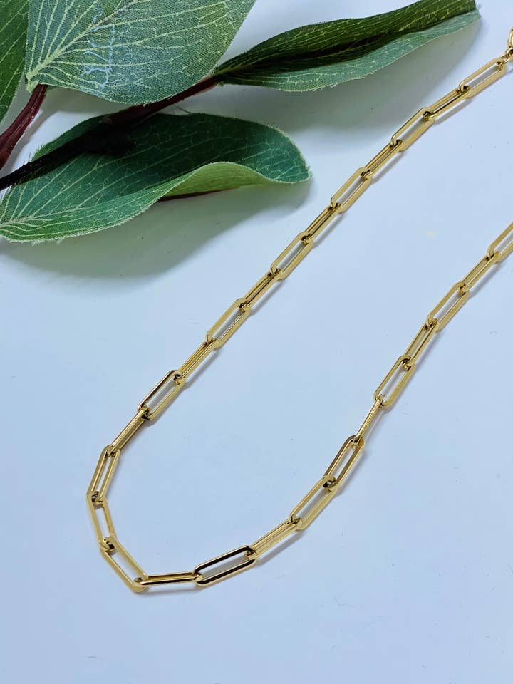 Paperclip Choker - Necklace - Gold, Silver for wholesale by Little Happies Co