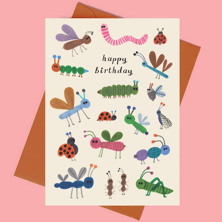 Daria Solak Illustrations – wholesale Everyday greeting card – BUGS birthday card1