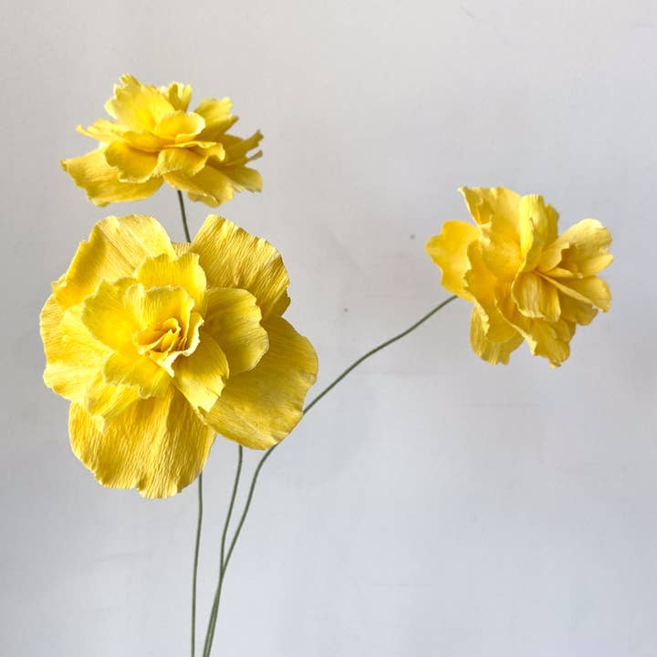 Begonia Crepe Paper Flower for wholesale by Papercraft Miracles LLC