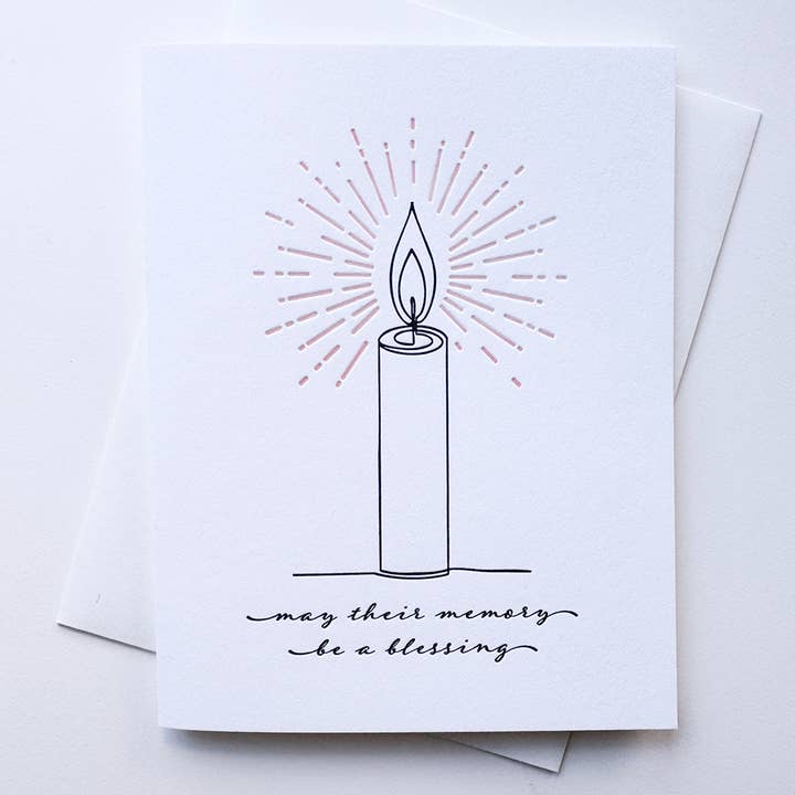 Memory Blessing - Sympathy and Encouragement Card for wholesale by Steel Petal Press