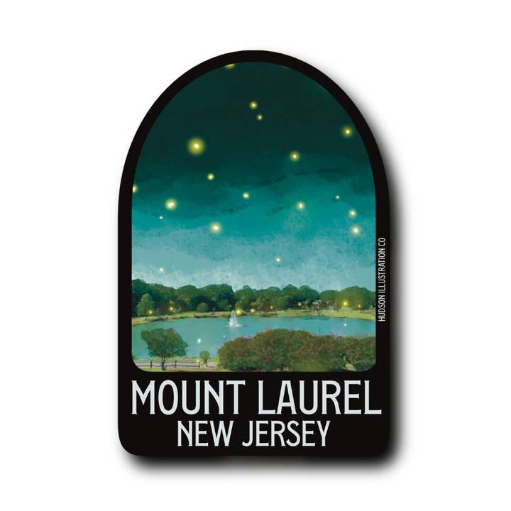 Autocollant/aimant/imprimé/carte postale Mount Laurel New Jersey pour la vente par About Town Co