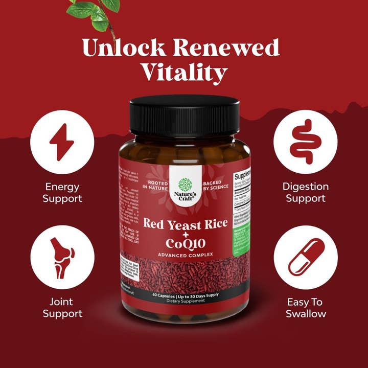 Nature's Craft - Wholesale Oral Supplement/Vitamin - Red Yeast Rice + CoQ10 – Heart Support Formula4