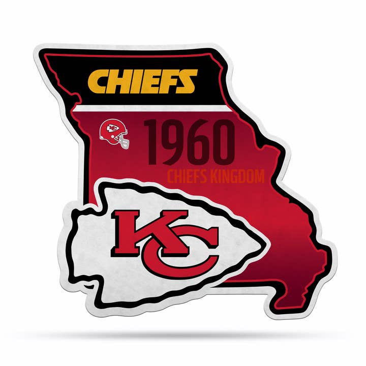 Kansas City Chiefs State Shape Cut Pennant for wholesale by Rico Industries
