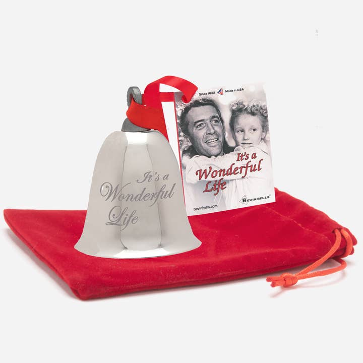 It's a Wonderful Life 1245 Keepsake Bell in a Velvet Bag for wholesale by Bevin Bells