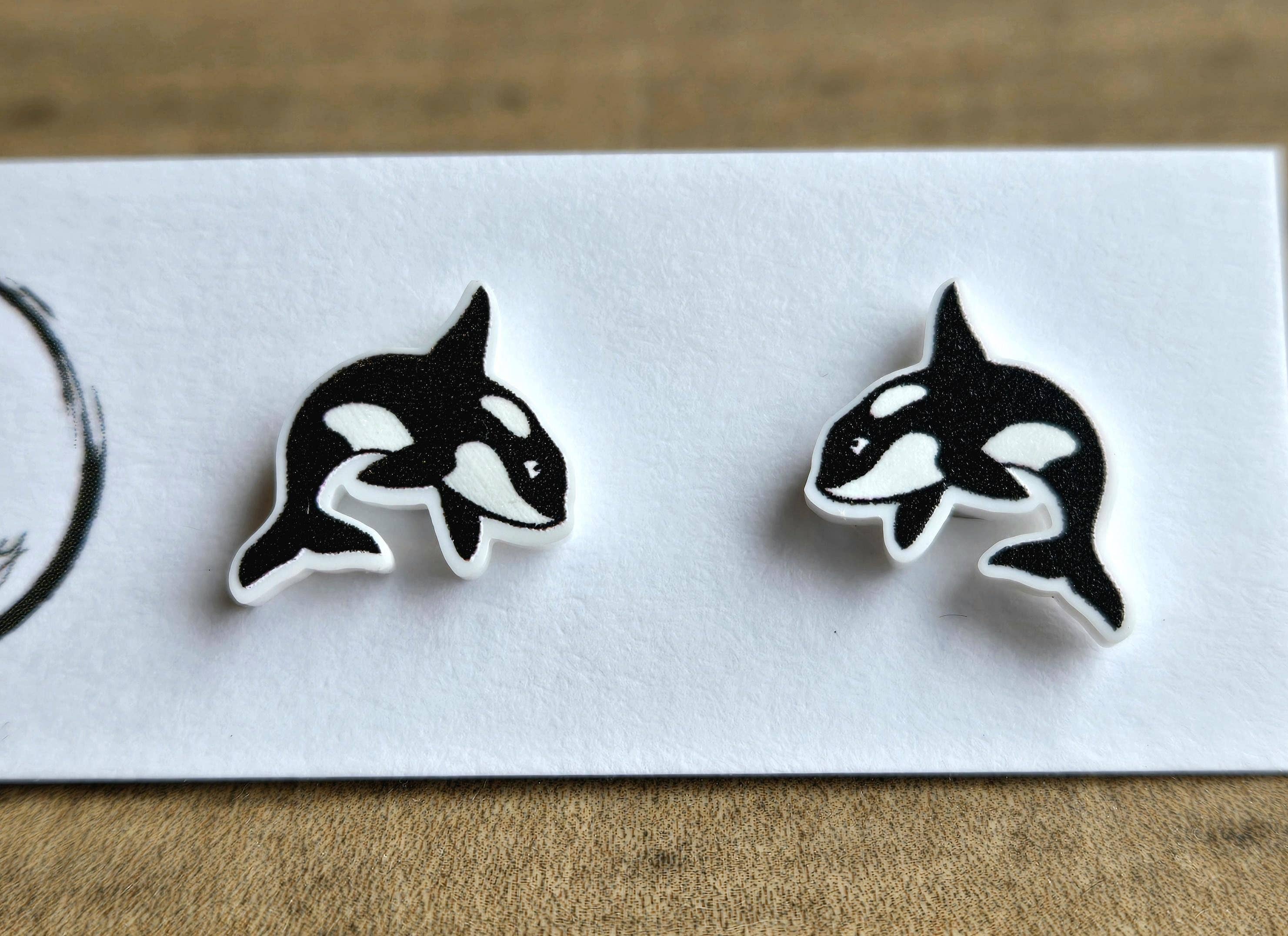 Mabel's Way - Wholesale Stud/Post Earrings - Killer Whale Stud Earrings2