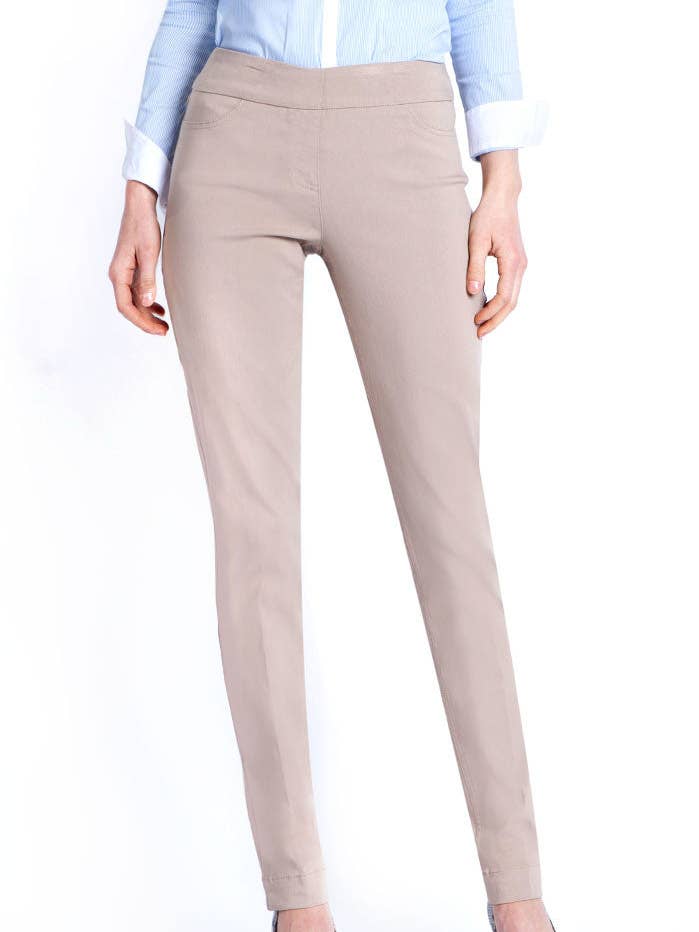 TREK AAN GEWEVEN SMALLE BROEK - STONE voor wholesale door Slimsation