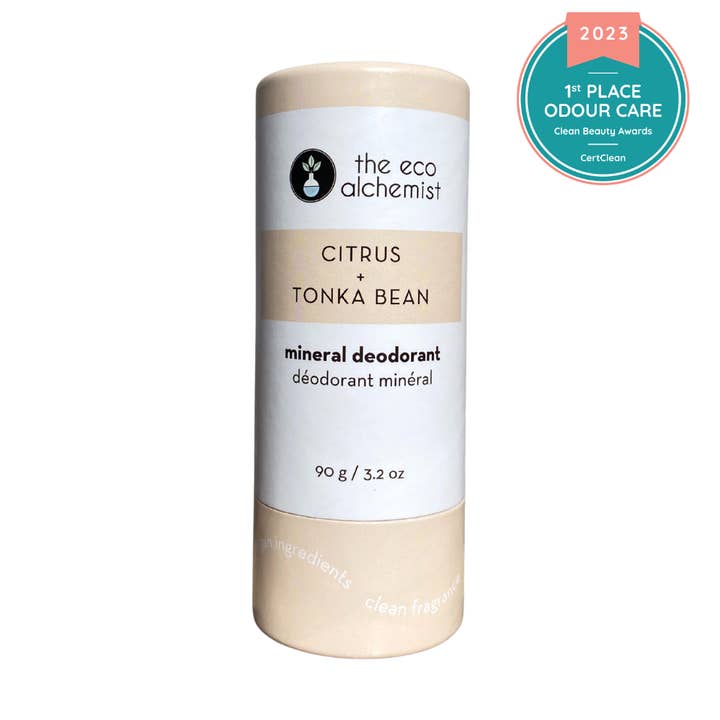 Déodorant en stick aux agrumes et à la fève tonka pour la vente par The Eco Alchemist