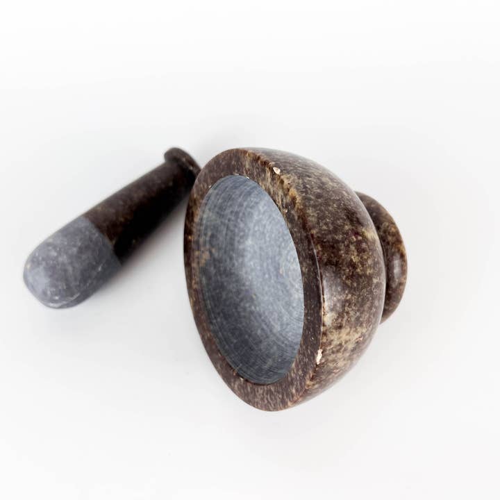 GREENROOTS USA LLC - Wholesale Mortar & pestle - Soap Stone Mortar & Pestle 4"D,3"H3