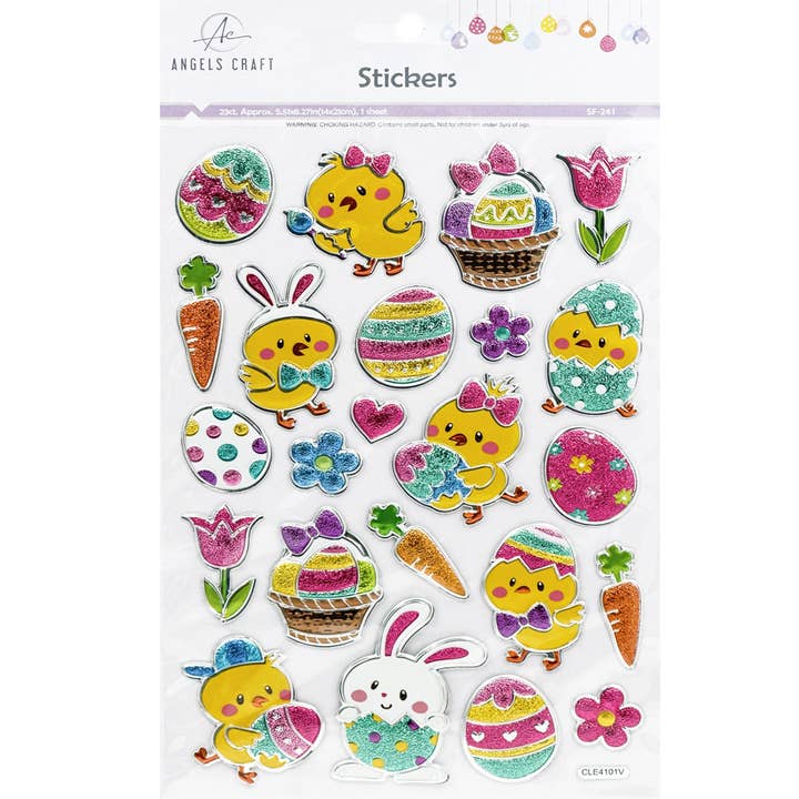 Angels Craft - Wholesale Sticker - Easter Sticker Collection - Puffy, Foil & More