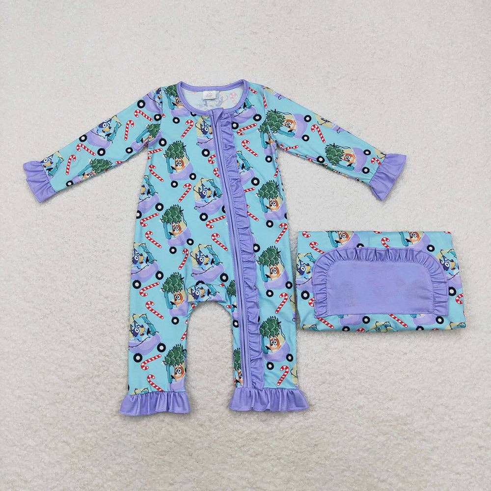 Aier Wholesale - Wholesale Sleepwear Set - Kids - Family Adult Baby Girls Christmas Dogs Candy Pajamas Clothes Sets2