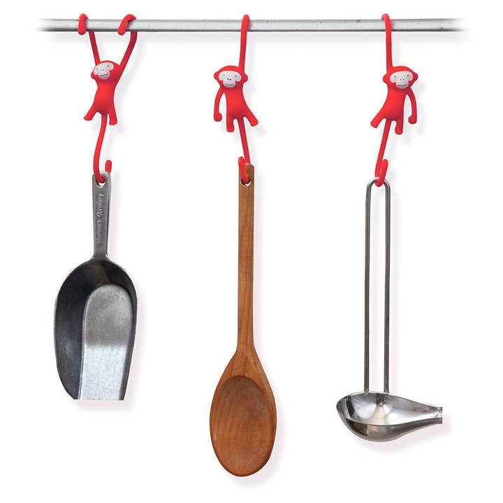 Monkeys Kitchen Hooks | Just Hanging for wholesale by Monkey Business Design USA LLC