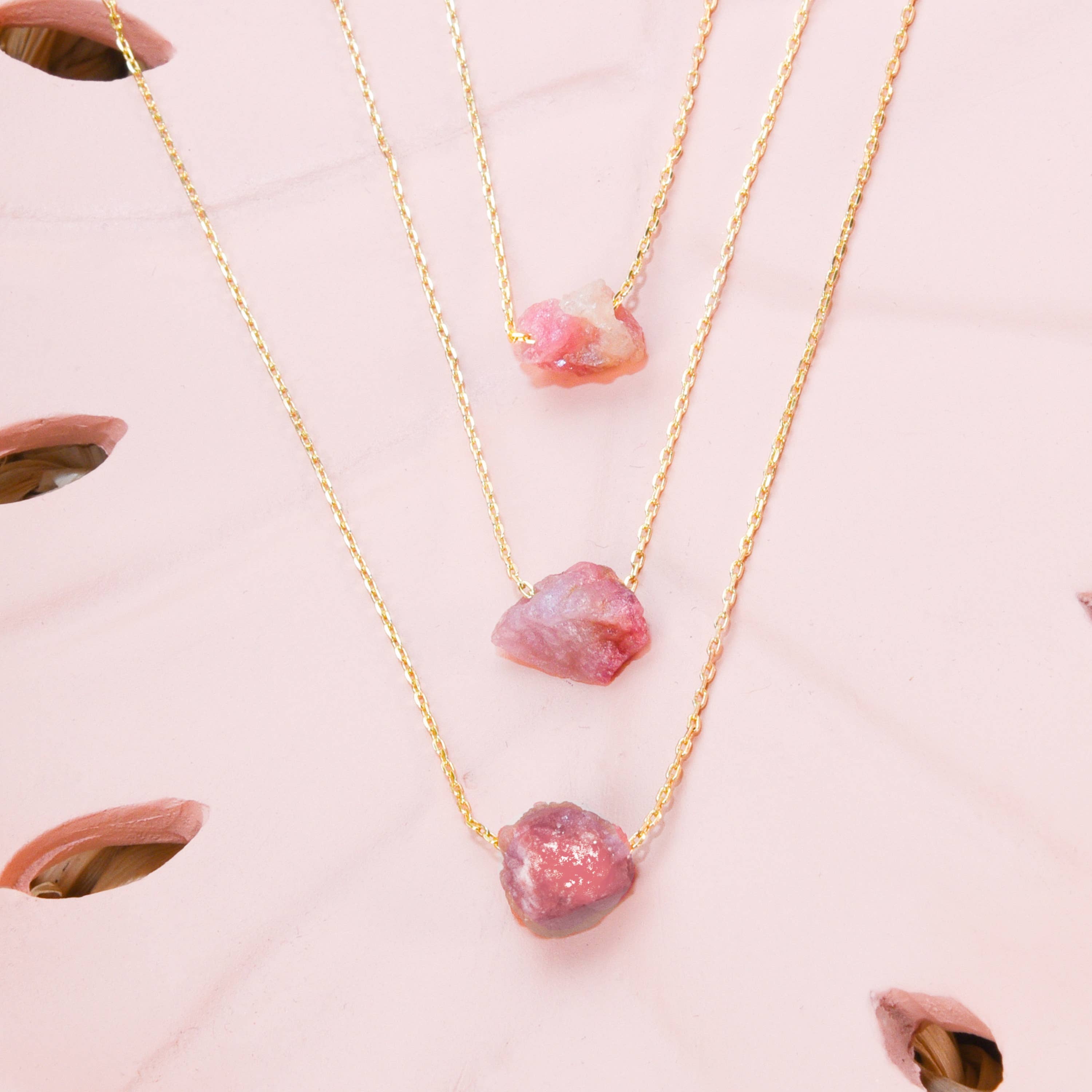 Soul Charms - Wholesale Pendant/Charm Necklace - Dainty Raw Crystal 14K Gold, Silver Birthstone Necklace32