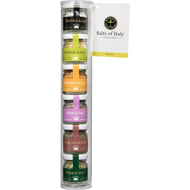 RITROVO - Wholesale Salt - Salt Stacks - 6 Mini Salt Jars in Gift Pack
