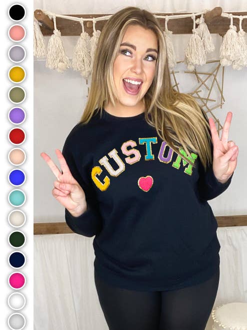 Ideal Chenille Sweatshirt for wholesale by Sugar Stitch