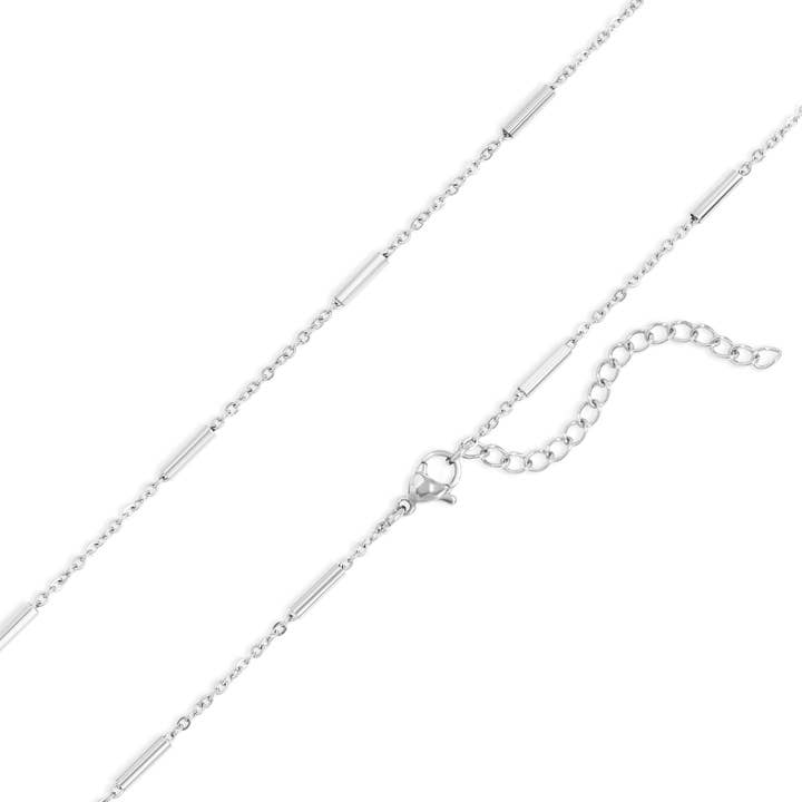 WJW - Wholesale Link & chain necklace - 18K Gold PVD Stainless Steel Satellite Bar Chain Necklace13