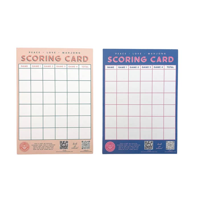 Peace Love Mahjong - Wholesale Board Game - Mahjong Scoring Notepad