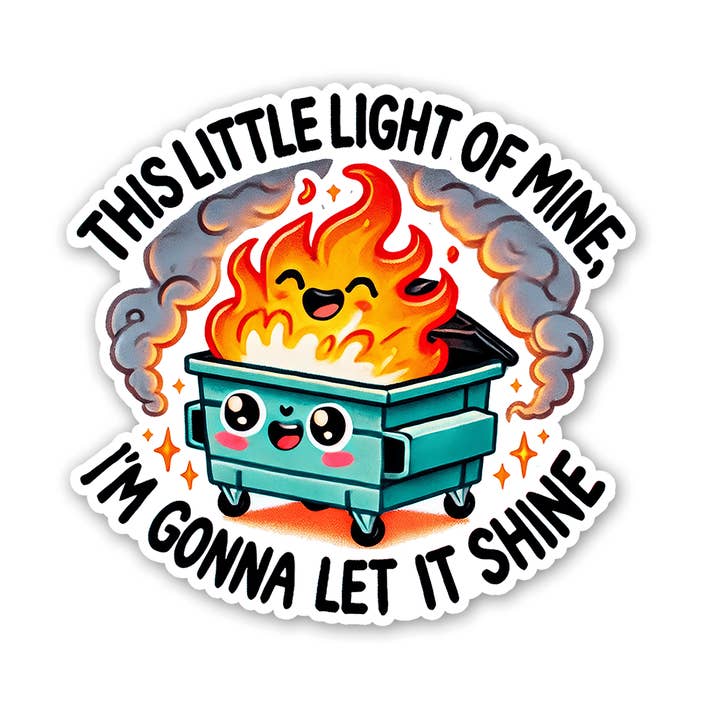 Dumpster Fire Sticker for wholesale by Sticker Atlas