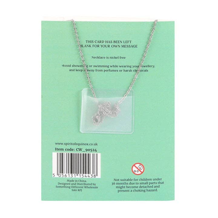 Something Different Wholesale - Wholesale Everyday Greeting Card - Green Aventurine Crystal Moon Necklace on Greeting Card2