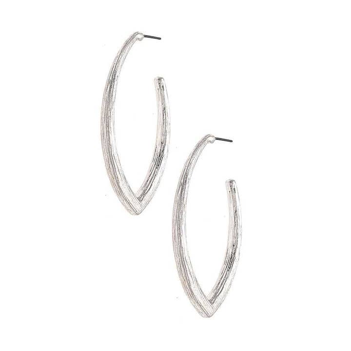 anbfashion - Wholesale Dangle Earrings - ETCHED SEMI MARQUISE DROP EARRING 5723