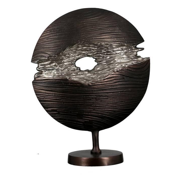 Gilde Handwerk Macrander GmbH & Co. KG – wholesale Skulptur – Skulptur ”skiva” wenge färg H.40,5 cm