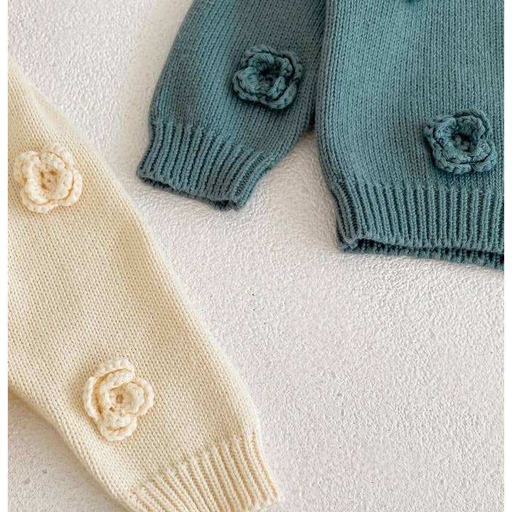 Annie & Charles – wholesale Cardigan – Baby – Annie & Charles® knitted jacket FLOWERS5