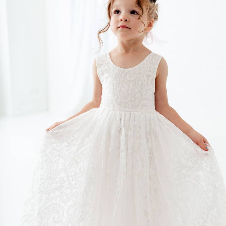 Nicolette's Couture - Wholesale Dress - Kids - The Ophelia Dress - White7