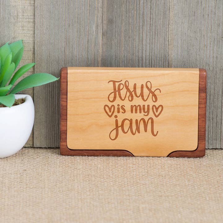 Jesus is my Jam Business Card Holder for wholesale by Our Board Boutique