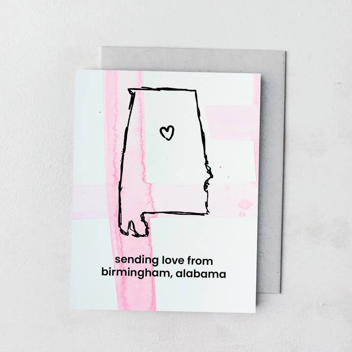 Alabama State handgemalte Karte (Anpassen!) für den Großhandel von Beau Paper Co.