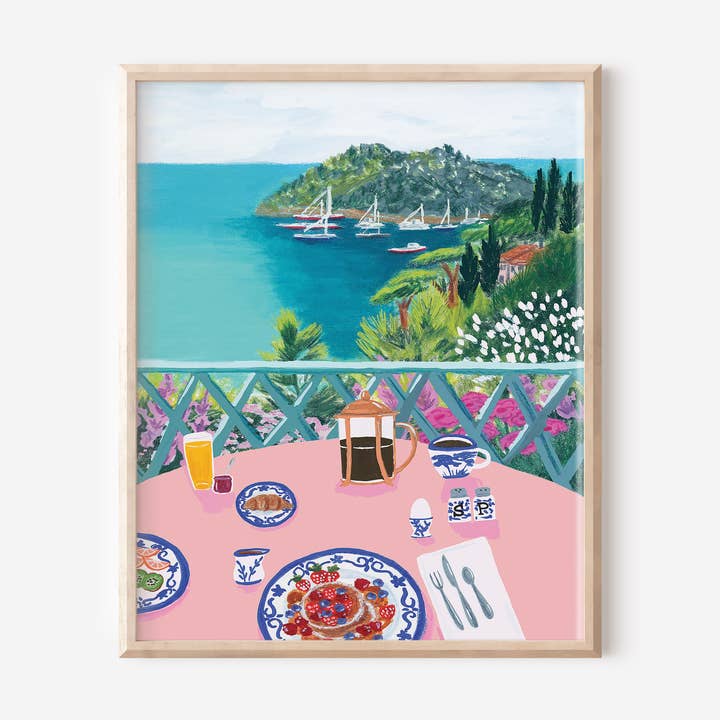 "Italian Brunch" Art Print for wholesale by Sarah Gesek Studio