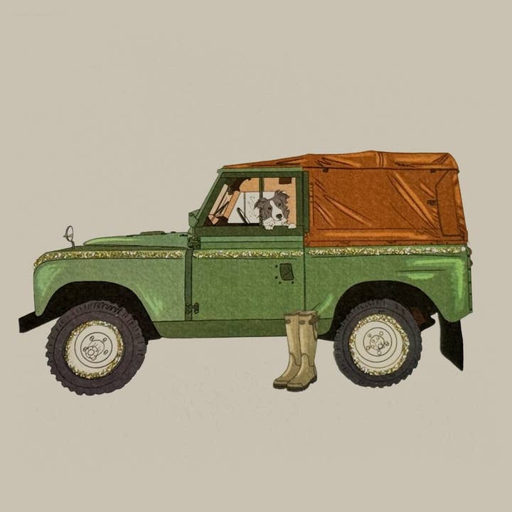 English Graphics - Wholesale Everyday Greeting Card - Vintage Land Rover1