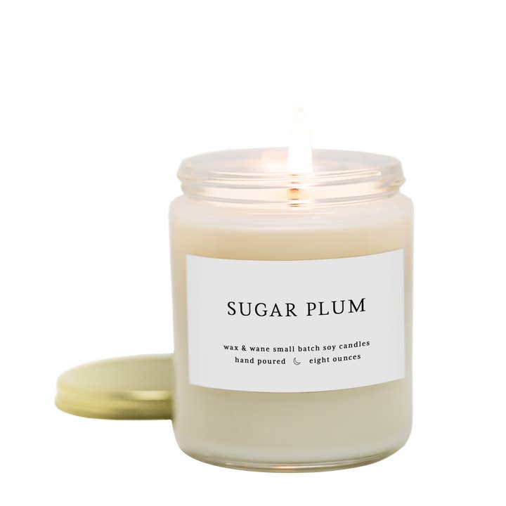 Wax and Wane Candles - Wholesale Jar/Filled Candle - Sugar Plum Modern Soy Candle