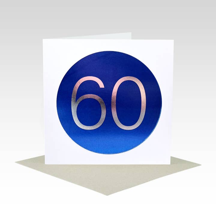Big Spot 60 - 60 års fødselsdagskort med foliedesign for engroshandel hos Rhicreative
