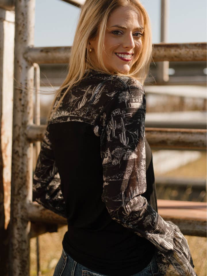 Sterling Kreek - Wholesale Blouse - Women's - Homestead Toile Top2